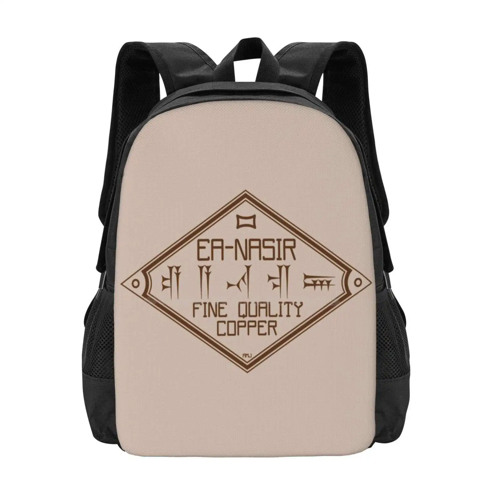 Ea-Nasir Fine Quality Copper Pattern Design Laptop Travel School Bags Ea Nasir Cuneiform Akkadian Logo