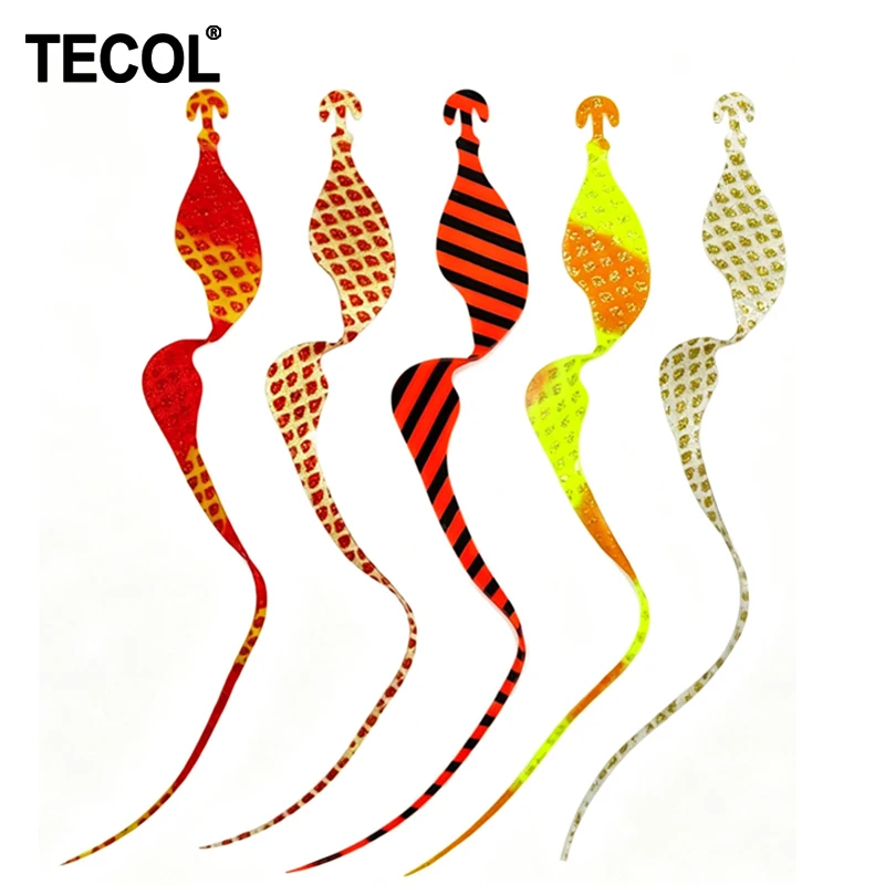 TECOL Tadpole Shape Silicone Tai Rubber Skirt DIY Jig Lure Accessories Fly Tying Ribbon Tairaba Rig For Grouper Madai Bream