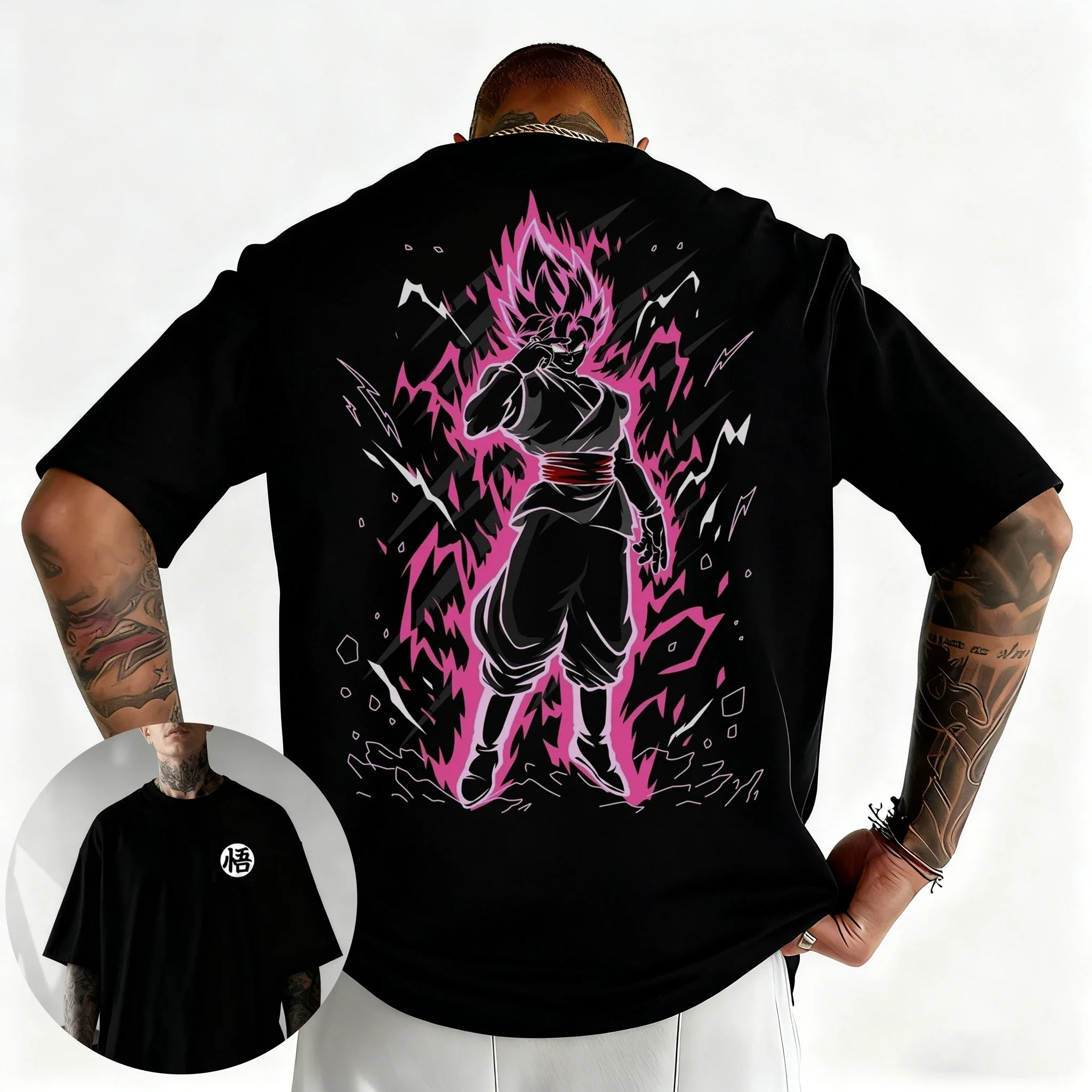 Dragon Ball Japanese Anime Printed Men's T-Shirt Majin Buu Boys Children Harajuku Short Sleeve Kids Goku T-shirt Summer Clothing view 5