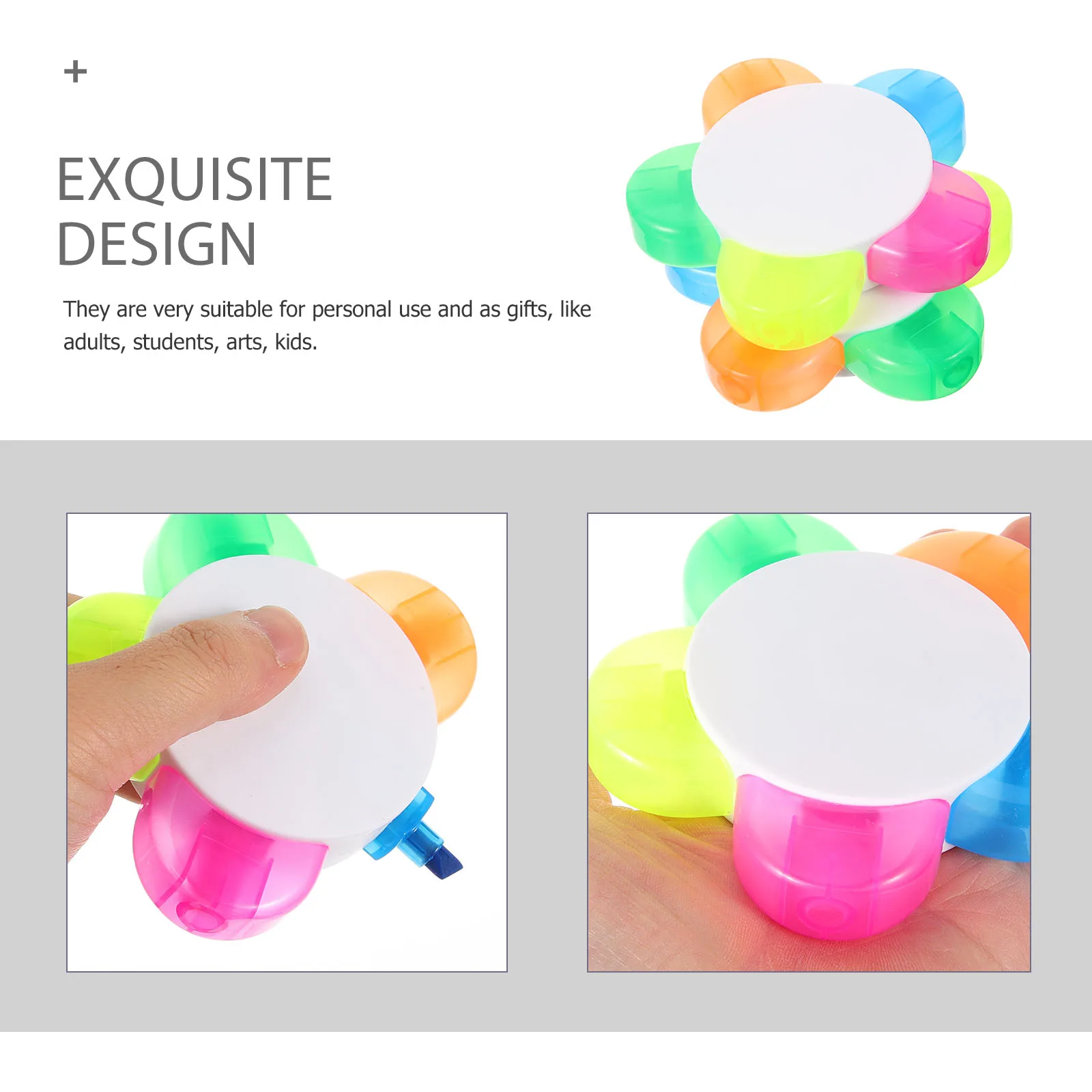 

2 Pcs Color Highlighter Brush Pens Fluorescent Plastic Markers Smooth Colorful Highlighter Writing Student Gifts