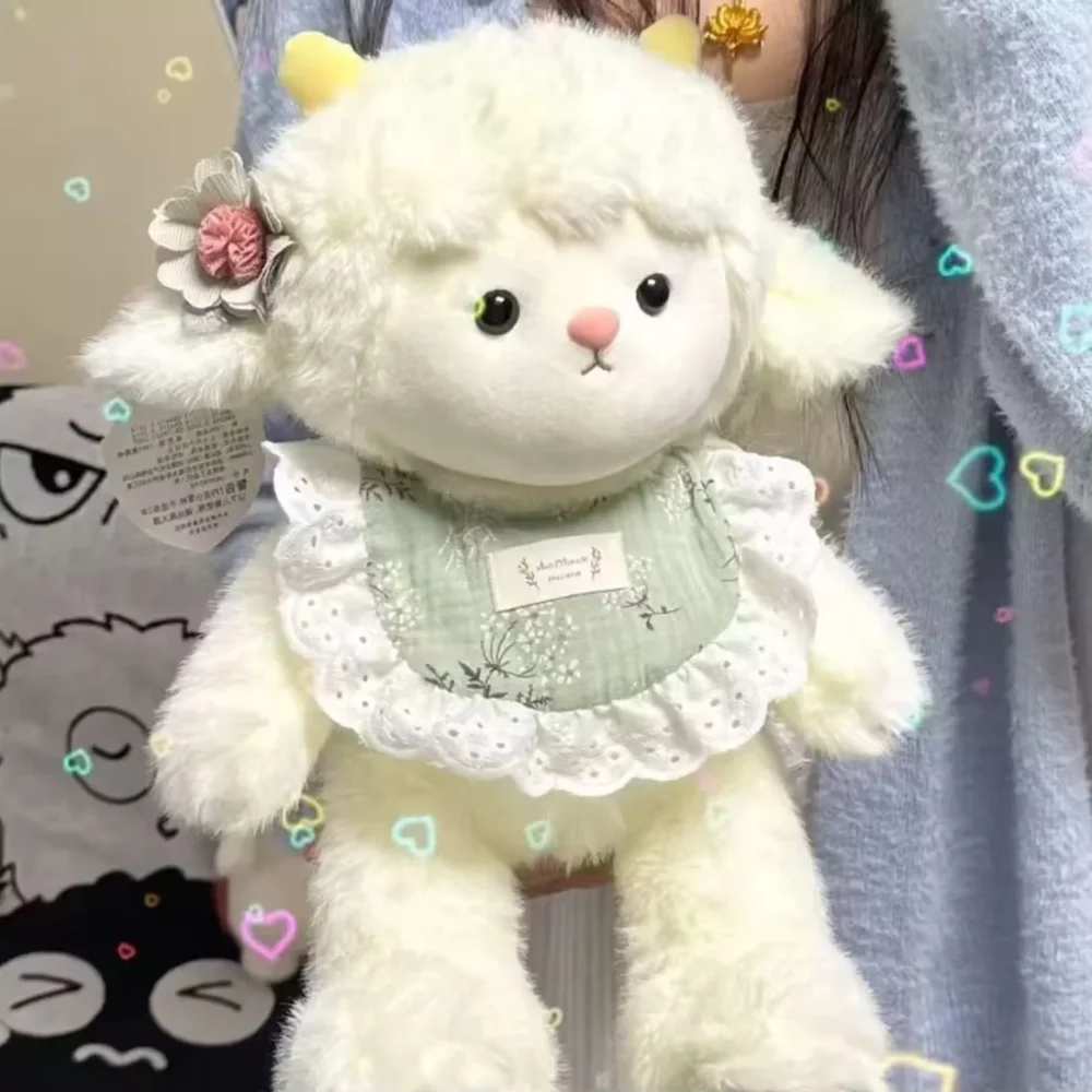 

Cute 40CM Goodnight Lamb Soft Cartoon Lovely White Sheep PP Cotton Comfortable Touch Sheep Toy For Girlfriend Birthday Gift