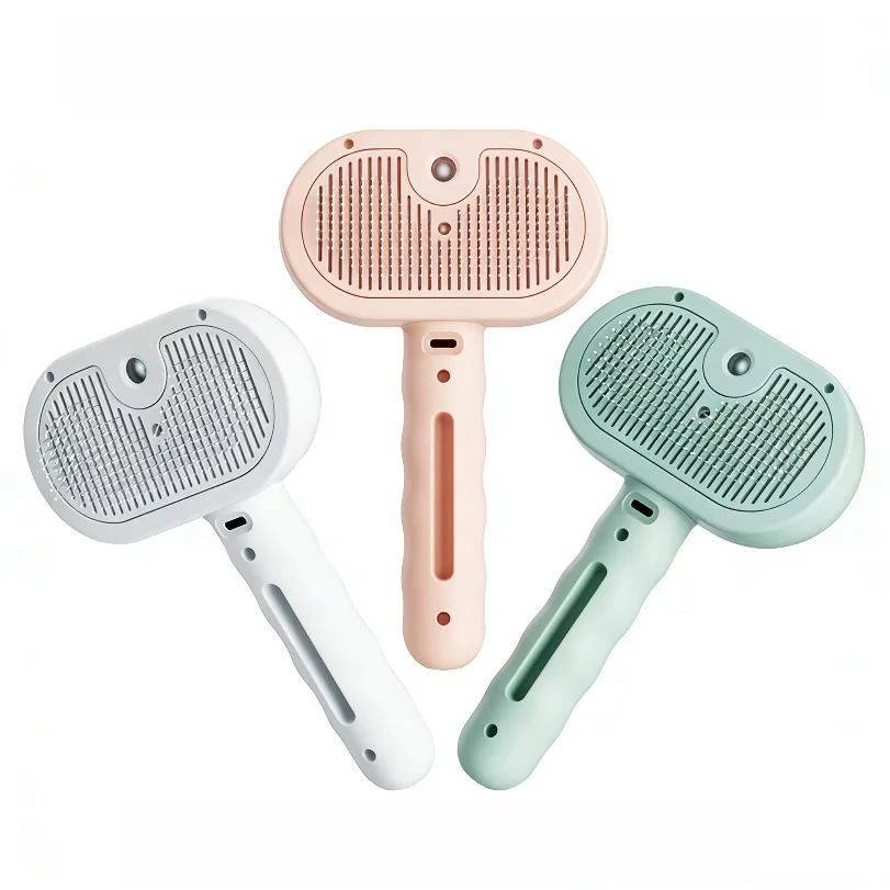 

3in1 Pet Steam Spray Grooming Brush for Dogs Cats Electric Hair Removal Comb Massage Anti-Tangle Steamy Floating Hair Cleaning