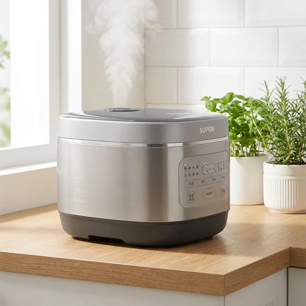 جهاز طبخ الأرز متعدد الوظائف من SUPOR-Smart، وعاء داخلي سميك مستدير، ألماس أزرق، 4-5 أشخاص