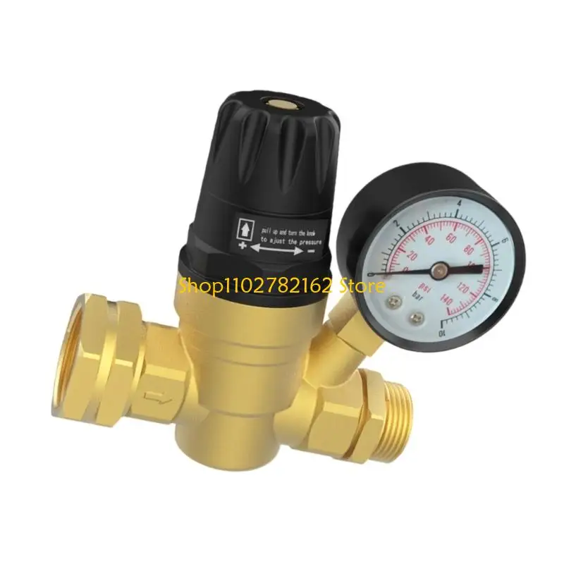 

547B Professional Grade RVs Water Pressure Regulator Valves with Gauges Brass Construction For Enhanced Durability And Safety