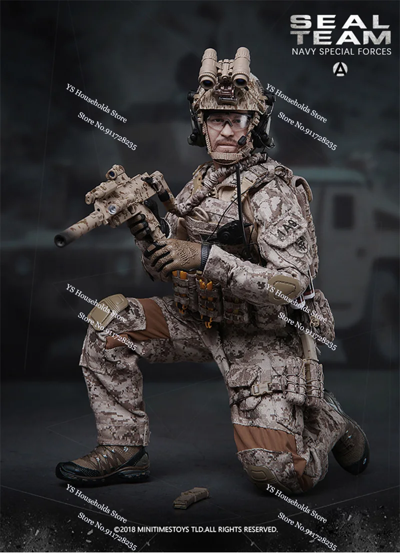 MINITIMES M012 1/6 Seal Team Navy Special Forces Kamuflażowa Figurka Akcji Męska Kolekcjonerska Figurka Wojskowa dla Fanów 12" Prezent