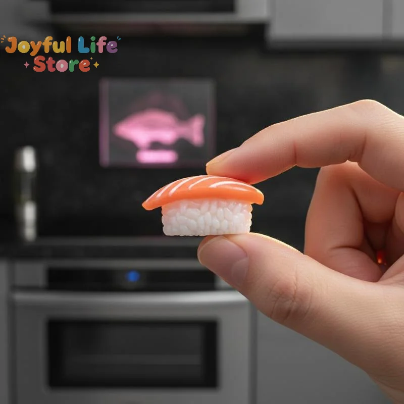 10Pcs Mini Japanese Sushi Resin Charms Cute Simulation Salmon Roe & Sweet Shrimp Miniature Food DIY Pendant For Phone Case Decor