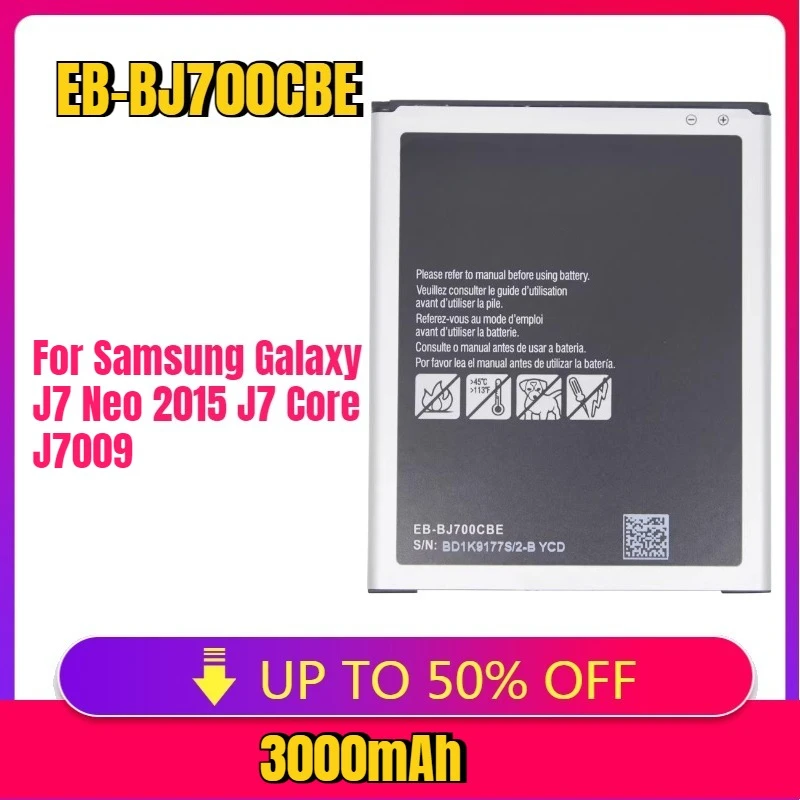 New Battery EB-BJ700CBE For Samsung Galaxy J7 Neo 2015 J7 Core J7009 J7000 J7008 J700F SM-J700f EB-BJ700BBC 3000mAh