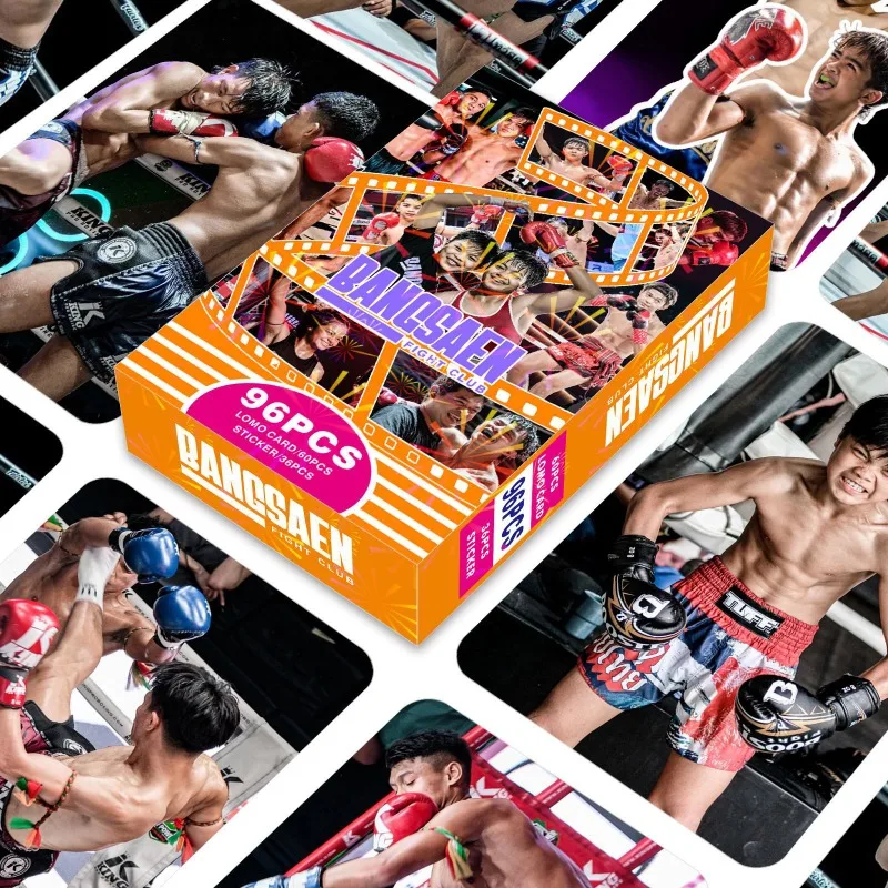 In Stock 96Pcs Bangsaen Fight Club LOMO Cards Hologram Photocards Double Sided Thai Boxing Fan Gift Collectible
