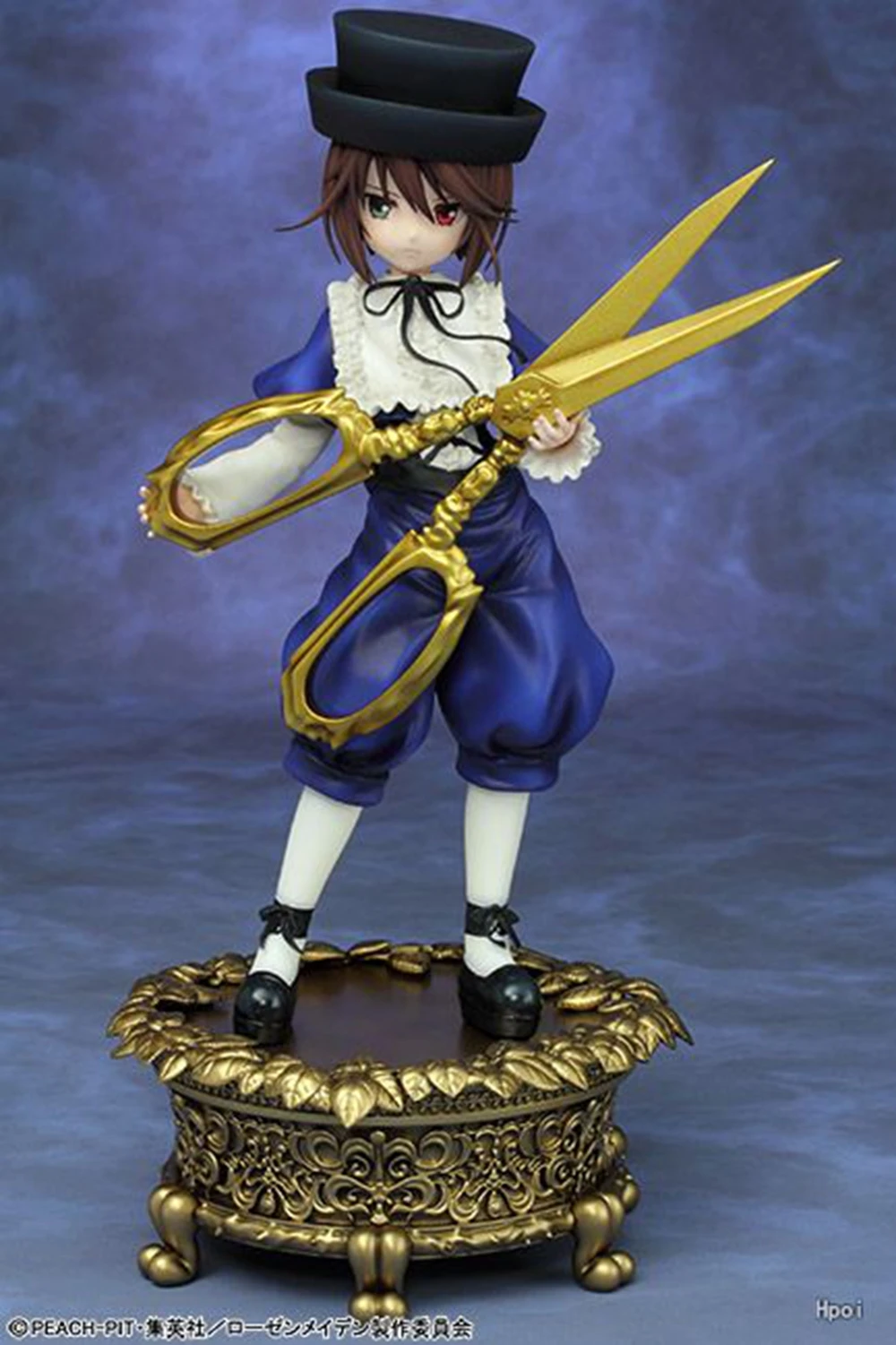 14cm anime rozen donzelaouseiseki figura em pé postura tesoura vestido modelo brinquedos presente boneca coleção decoração pvc