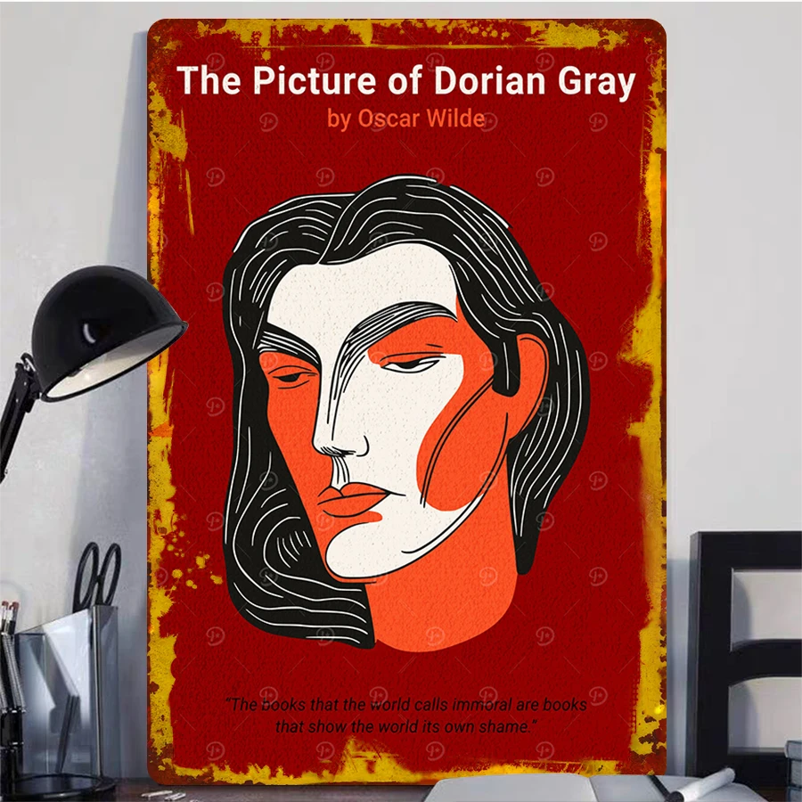 The Picture of Dorian Gray Oscar Wilde Literary Classic Metal Wall Art Decor
