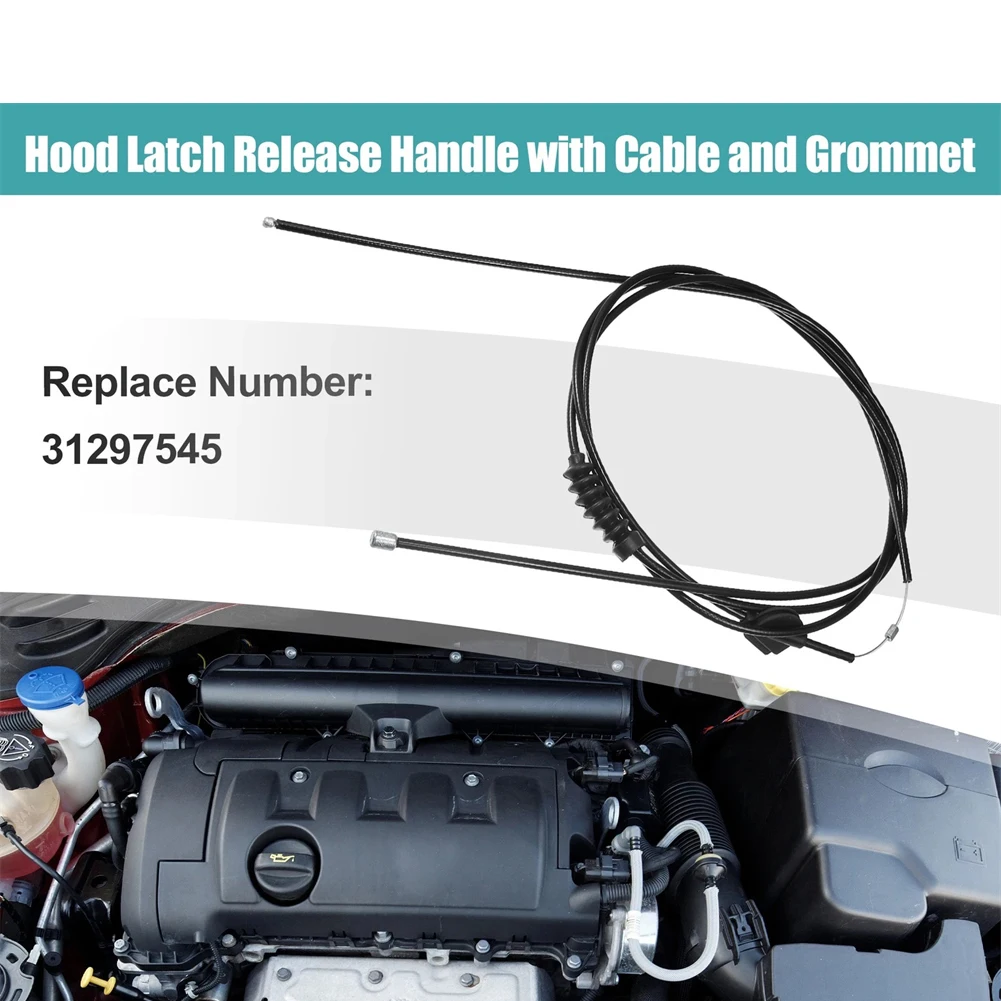 

1 шт., черный пластиковый OEM номер 30716450 31297545, кабель освобождения защелки капота автомобиля для Volvo XC60 2010-2016, аксессуары