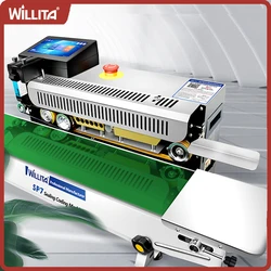 WILLITA SP7 Smart Sealing and Coding Machine Continuous Automatic Food Bag Sealer+Expiration Date Logo Inkjet Printer