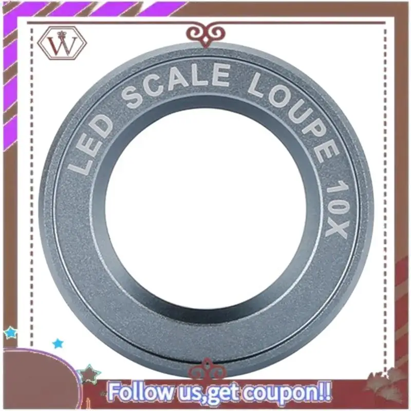 أحدث عدسة مكبرة معدنية كاملة مجهر معدني العدسة LED مقياس العدسة USB شحن جيب القراءة لقراءة خريطة قطرة