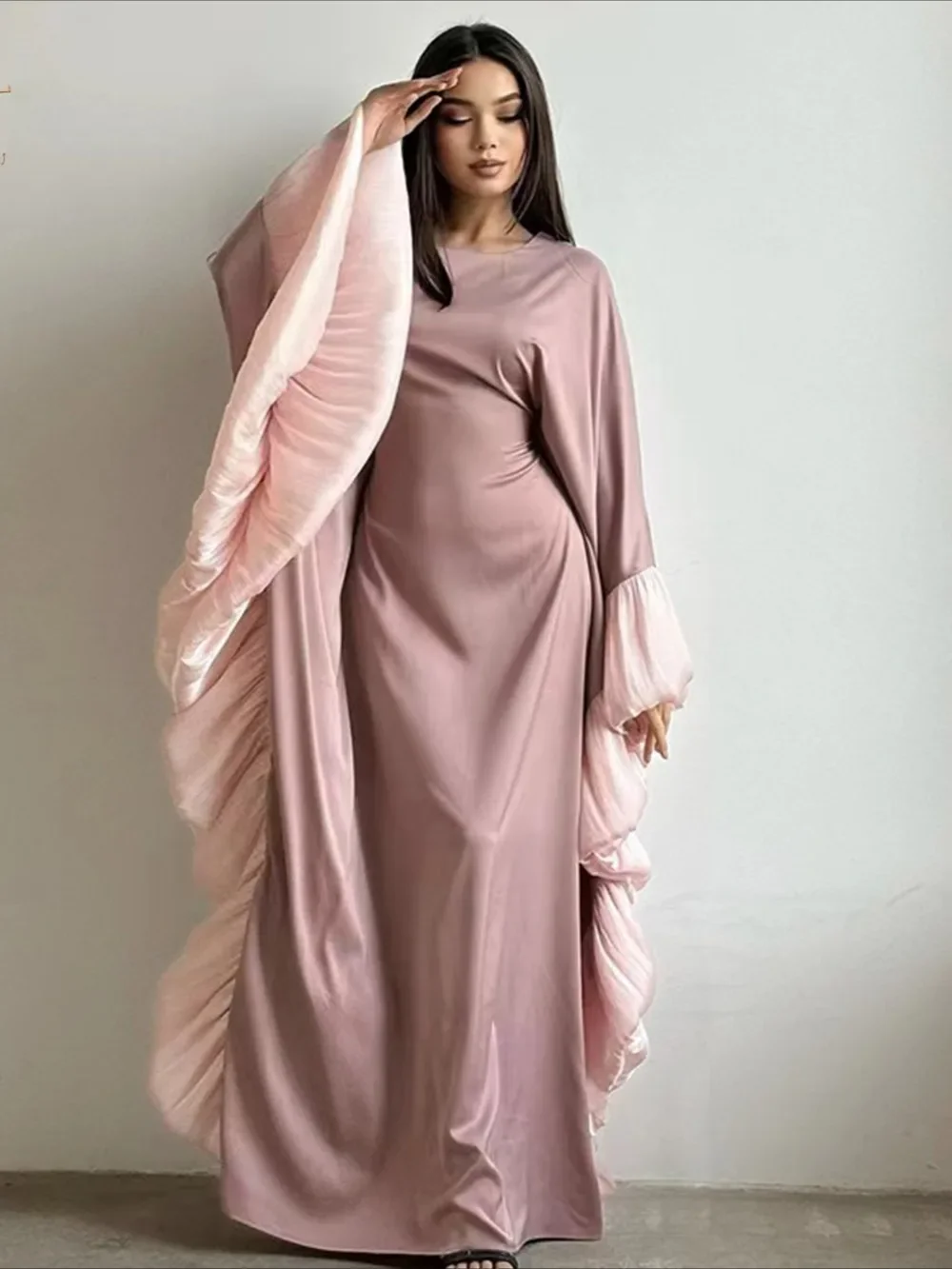

Dubai Party Dress for Women Abaya Eid Long Dresses Bat Sleeve Muslim Caftan Robe Jalabiya Ramadan Morocco Kaftan Vestidos Largos