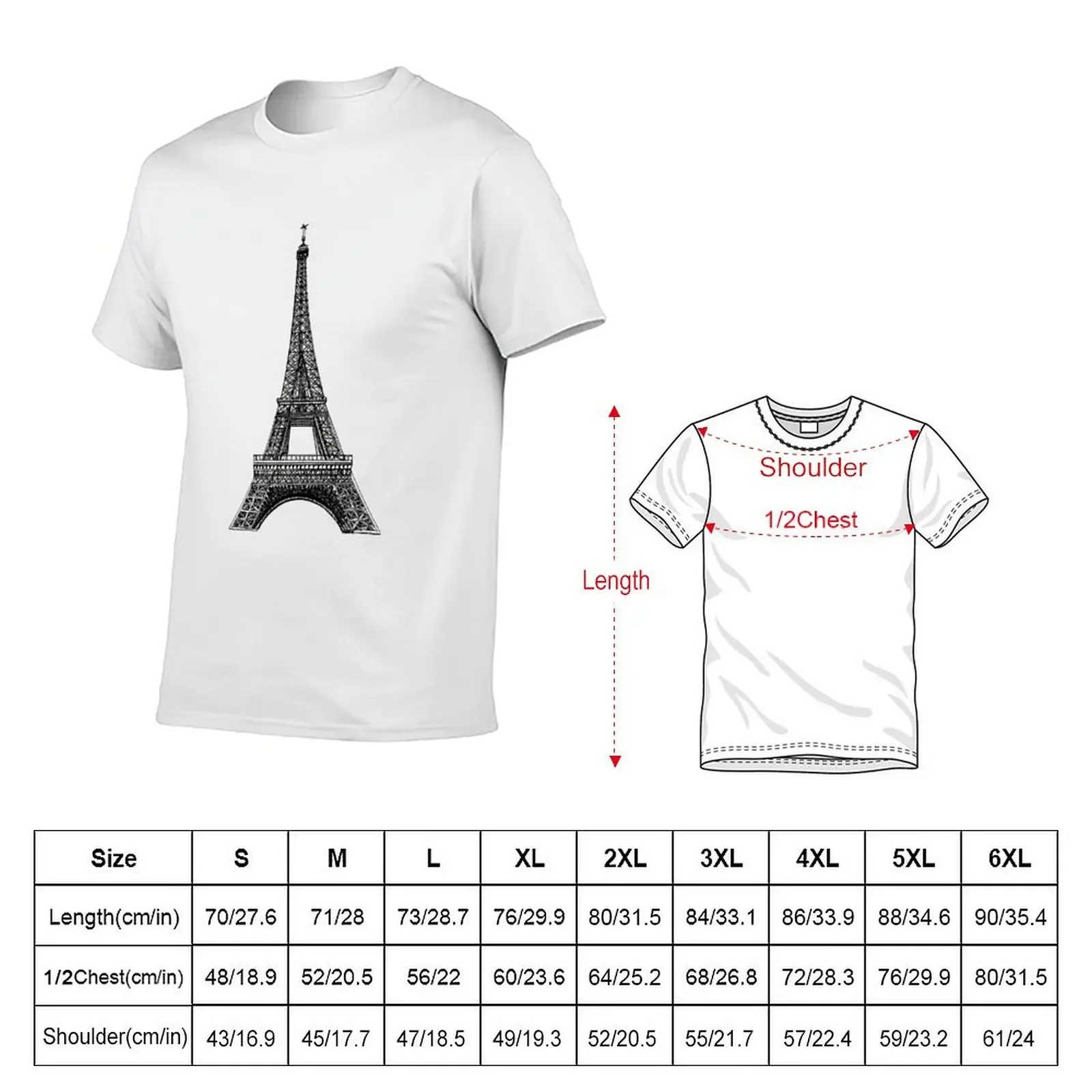 Eiffel Tower T-Shirt quick drying shirts graphic street wear t shirts for men