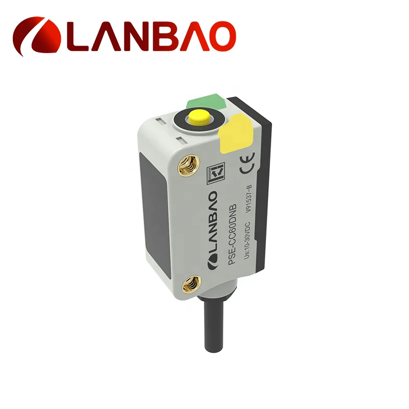 The price is for five itemsLanbao Plastic Square Shape 600mm Sensing Distance 24V Photoelectric Tof Sensor