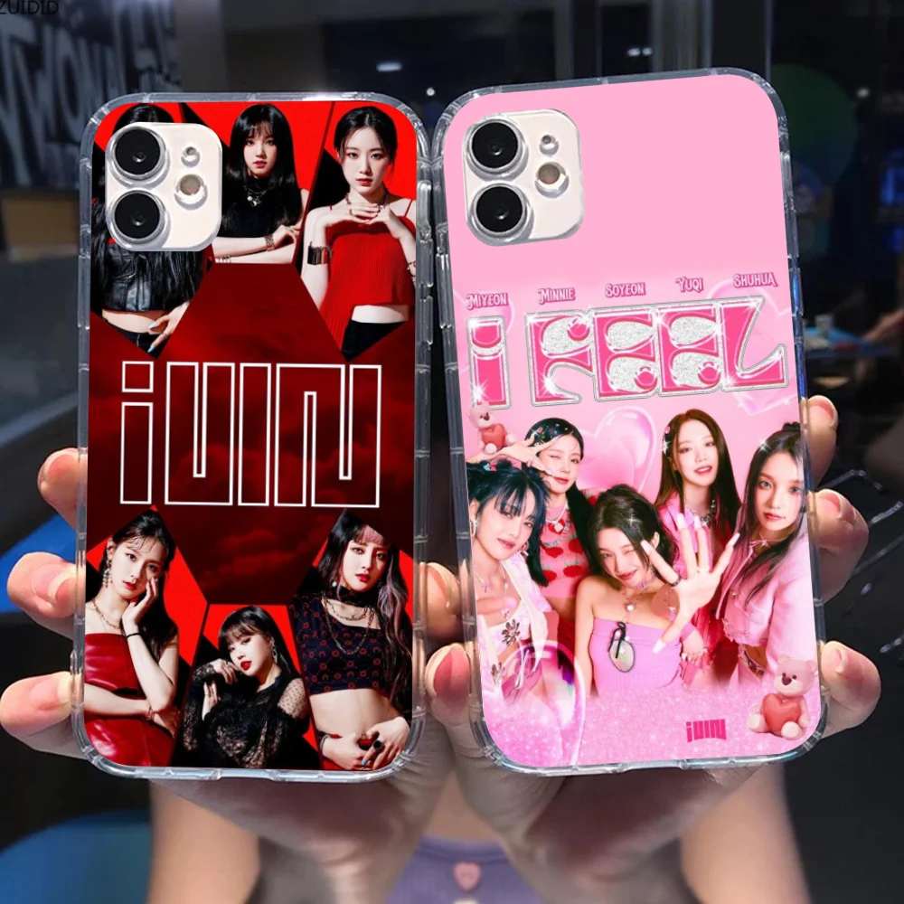 Mobile KPOP Gidle Phone Case for iPhone 16 15 14 13 12 11 X XR XS Pro Max Plus Mini Clear Transparent Cellphone Cover Smartphone