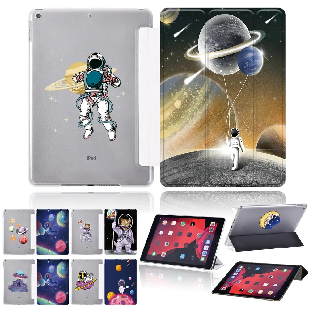 

Case For IPad Air 2 3 4 5 IPad 7 8 9 10.2 Pro 9.7 10.5 11 2020 2021 2022 Mini 1 2 3 4 5 Astronaut PU Leather Tablet Foilo Cover