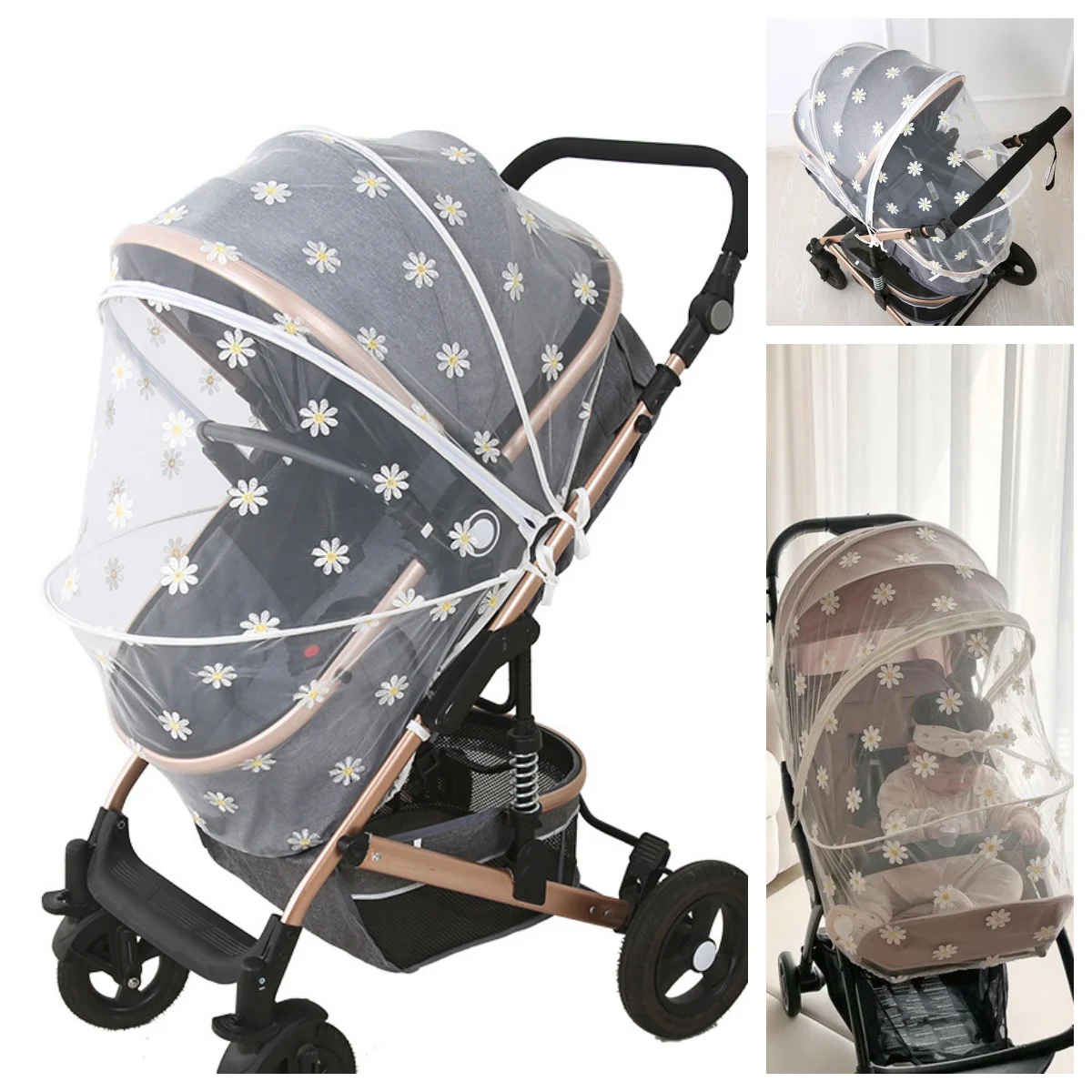 Baby Stroller Mosquito Net Full Face Universal Baby and Children High Landscape Mosquito Prevention Baby Stroller Mosquito Net