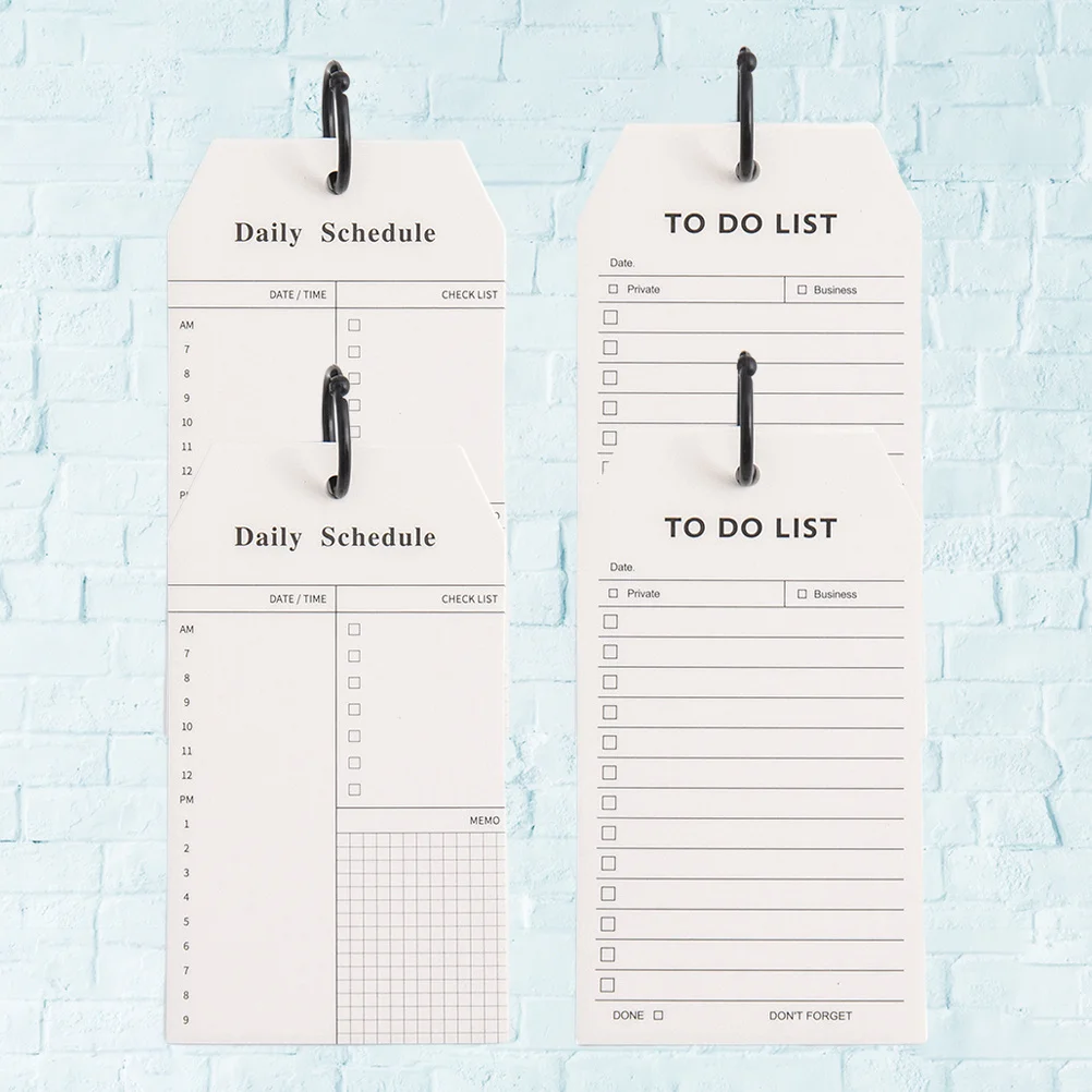 

4Pcs Ring Binder Memo Notebook Smooth Writing Planner Diary Notebook Travel Schedule Office Notepad Fashion Notepad