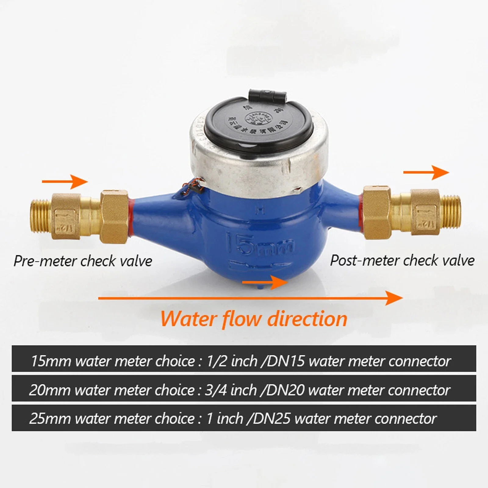 1 Stück Messing-Einweg-Rückschlagventile BSP 1/2 Zoll 3/4 Zoll 1 Zoll Außen-/Innengewinde Rückschlagventil