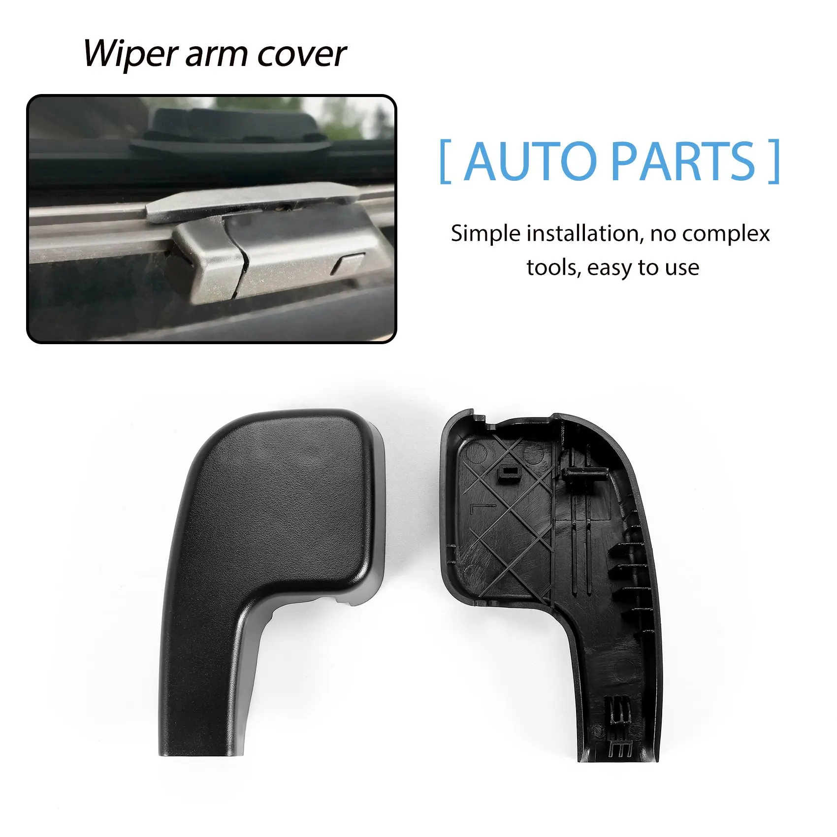 2X New Front Windshield Wiper Arm Covers Caps for Bmw 3 E90 E91 E92 61617138990