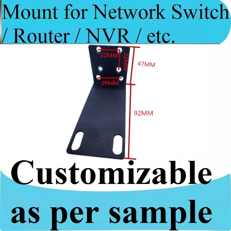 For Hikvision DS-7608N-E2 video recorder, switch, router, hanging ear bracket, ear rack, fixed shelf, Customizable, Only 1pcs