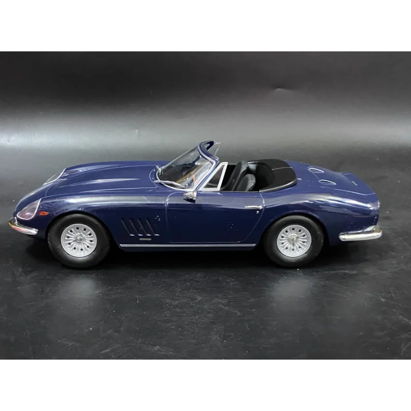 Diecast KK 1/18 Scale Ferrari 275 GTB4 Nart Spyder 1967 Deep Blue Alloy Car Model Collectible Toy Gift Souvenir Display Ornament