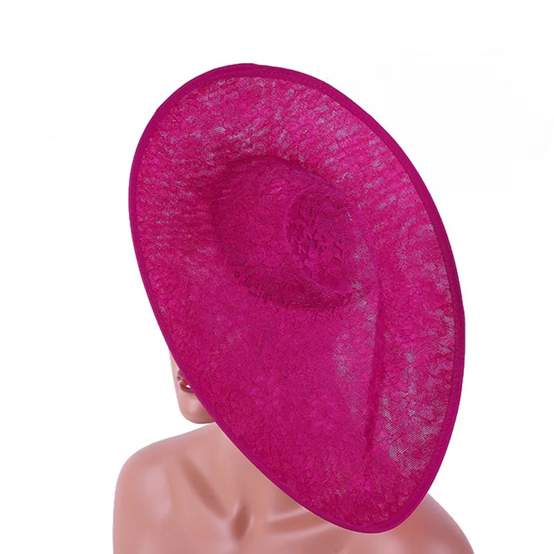 Kant Sinamay Fascinator Hoed Basis Xl Schijf Hoofddeksel