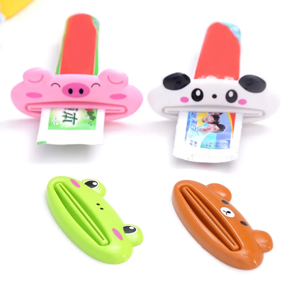 Cartoon Animal Tube Squeezer, Dispensador De Creme Dental Do Banheiro, Fácil Squeeze Paste Dispenser, Urso Sapo Panda Porco, Novo, entrega rápida