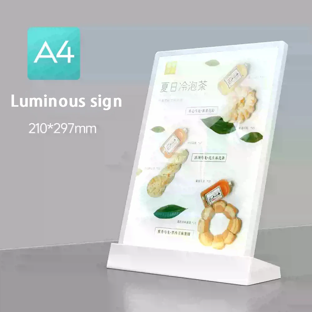 The latest LED lightbox commercial LED lamp logo advertising lighting LED poster menu display A4 customization in 2025