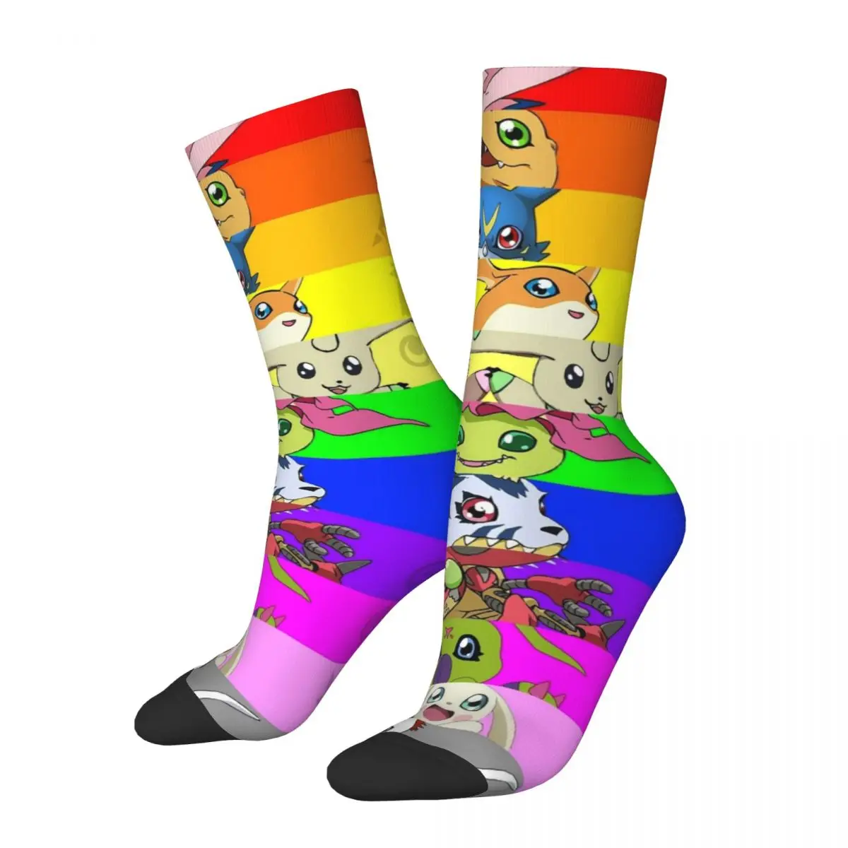 Mode männliche Männer Socken lässig Digimon Anime Socke Polyester Sport Frauen Socke Frühling Sommer Herbst Winter