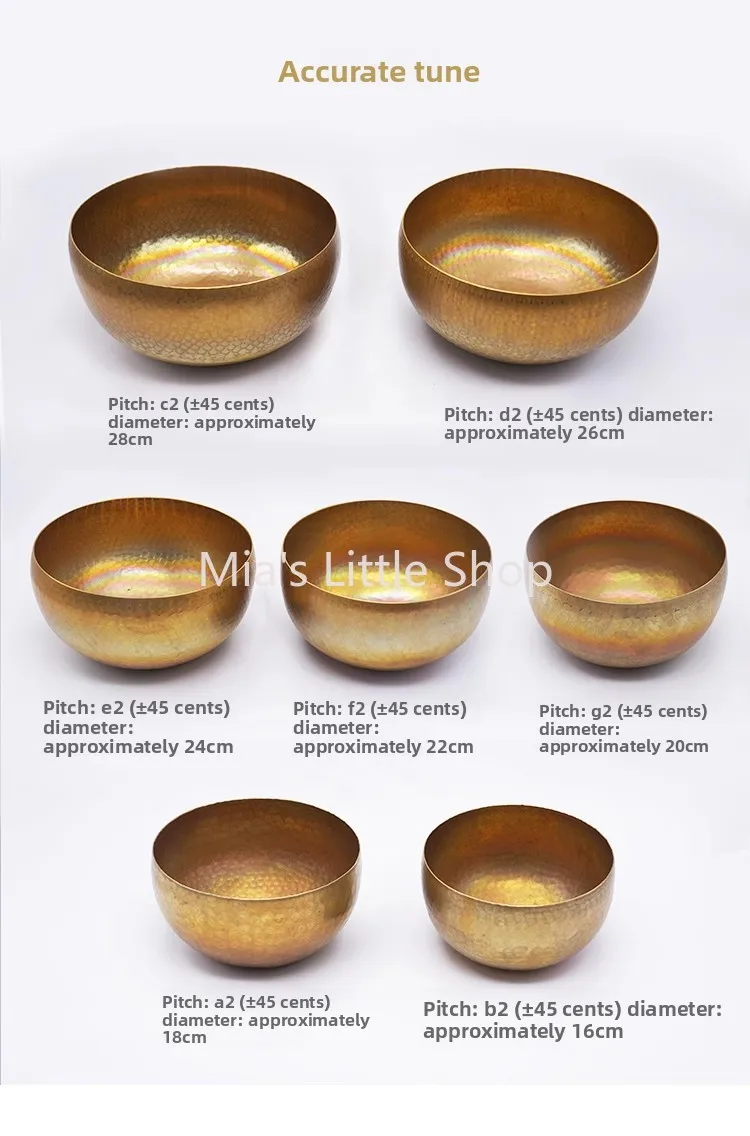 Handmade Nepal Singing Bowl Set Rainbow Copper Sound Bowl Tuned Chakra Meditation Healing Yoga Bowl