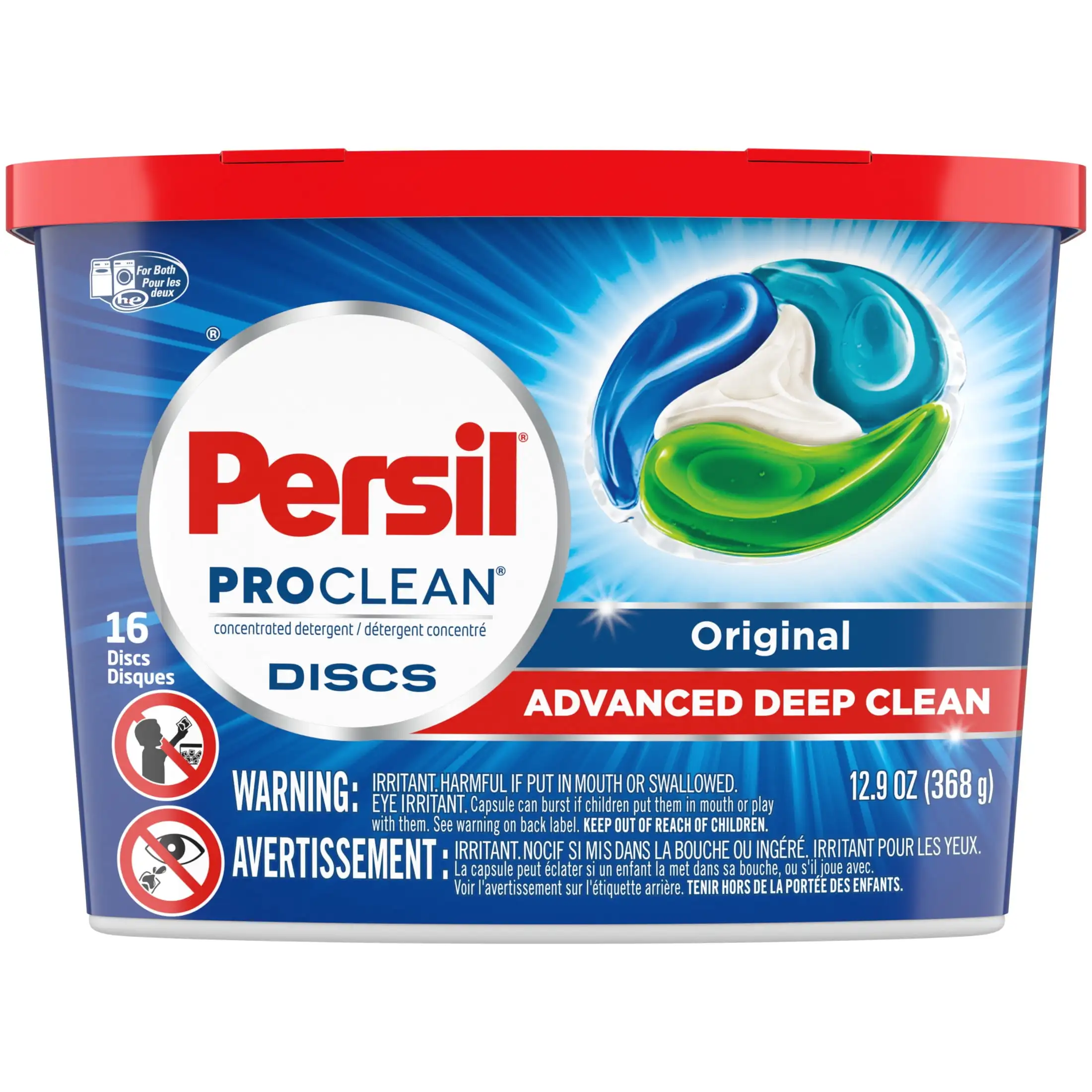 

Discs Laundry Detergent Pacs Original Scent High Efficiency HE Compatible Laundry Soap 16 Count Stain Removal Long Lasting