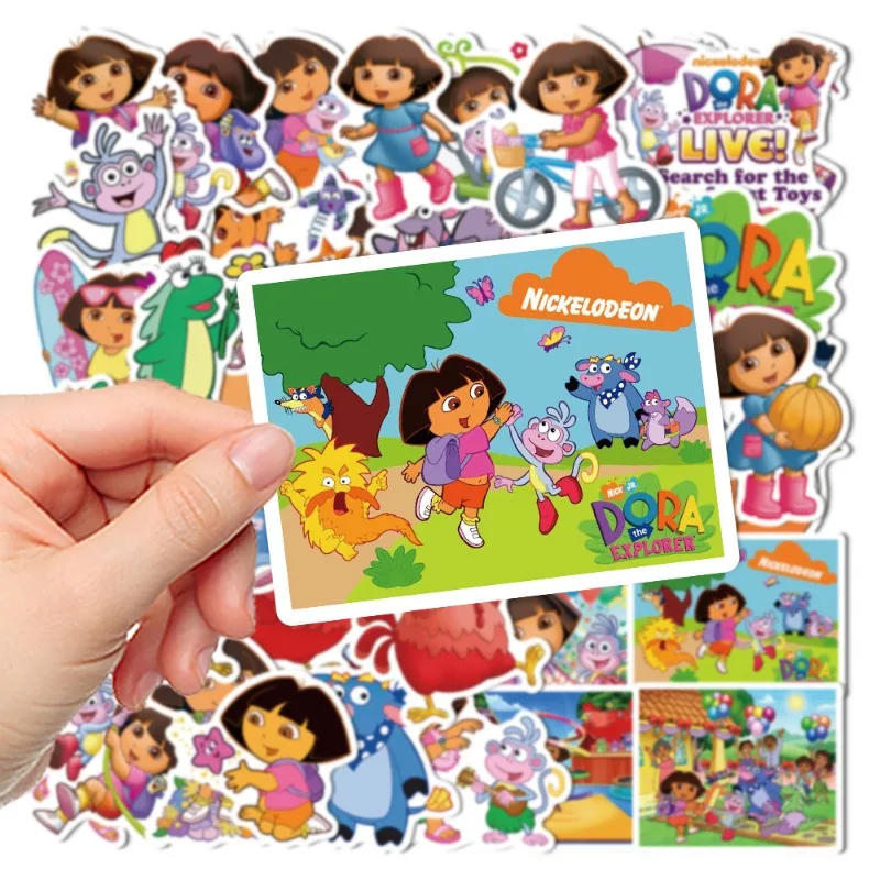 50pcs ‌Dora The Explorer Sticker Suitcase Water Cup Stationery Mobile Phone Car Scooter Laptop Refrigerator Decoration Sticker