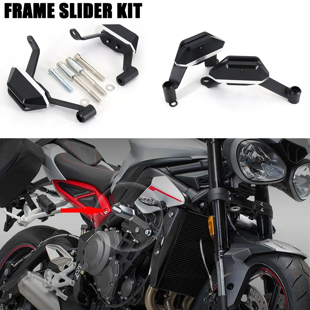 Motorcycle Accessories Engine Guard Anti Crash Frame Slider Kit Falling Protector Cover FOR Street Triple 765R/S 765RS RS 765