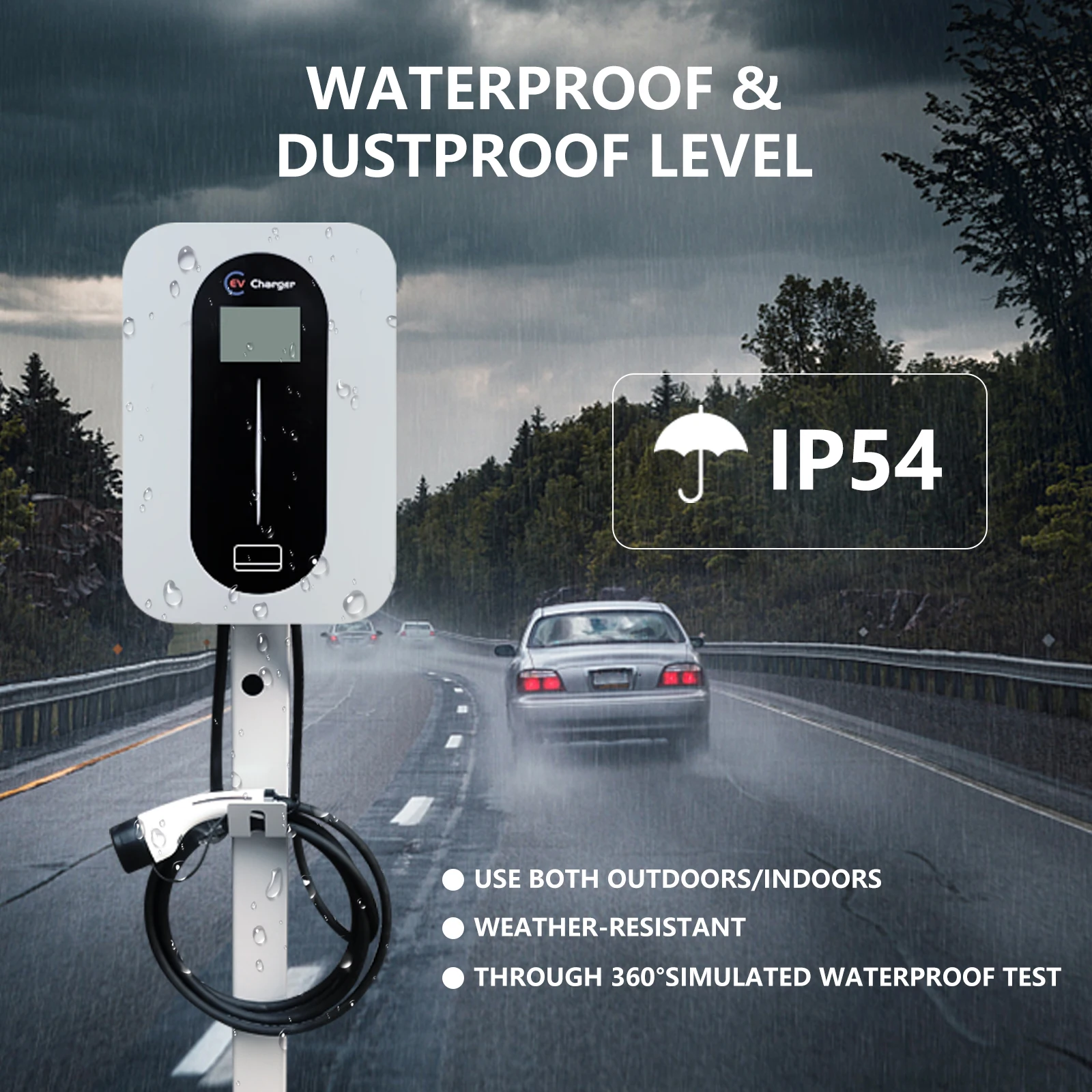 

New Design 7kW Wall-Mounted Fast EV Charger 11kW New Energy Car Electric Charging Piles AC Output