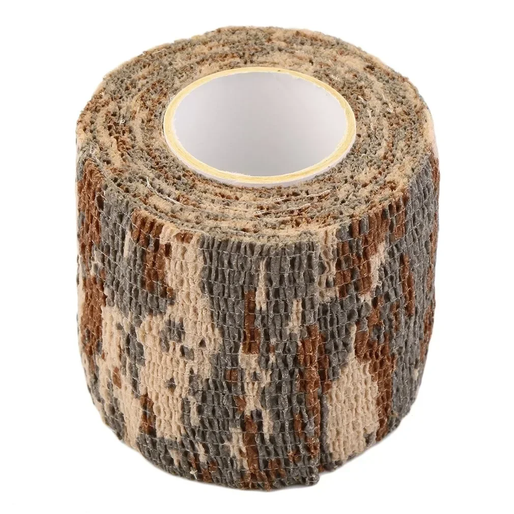 Camouflage Invisible Tape Polyester Camo Form Reusable Self Cling Camo Hunting Rifle Fabric Tape Wrap Self Adhesive Elastic Band