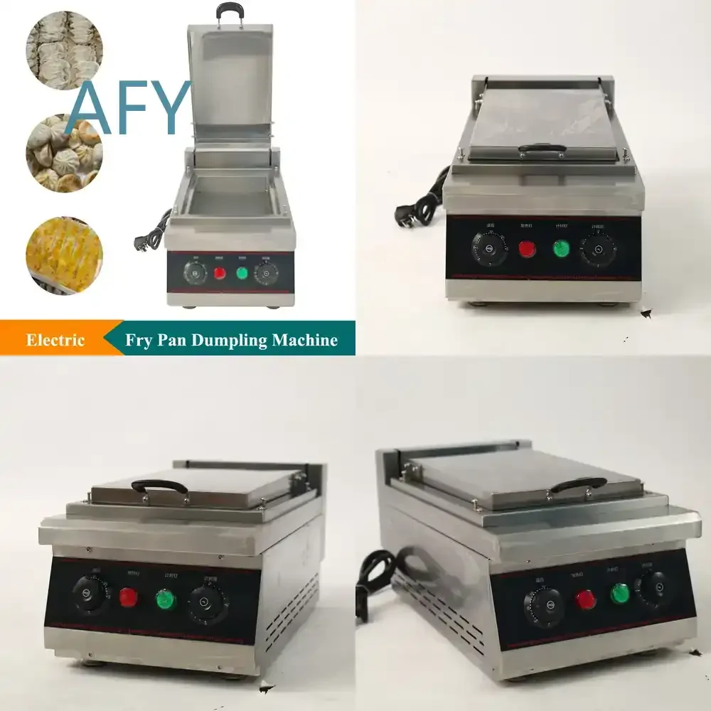 2500W Automatic Dumpling Fried Machine for Gyoza Dumpling Cooker for Commercial Use Pan Fry Dumpling Machine for Automatic