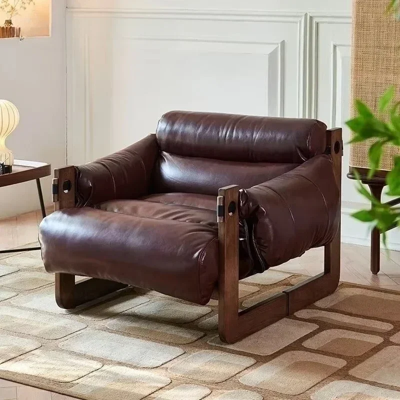 Vintage Living Room Single Sofa Chair Modern Luxury Design Living Room Sofas Comfortable Armrest Groot Creative Home Furniture