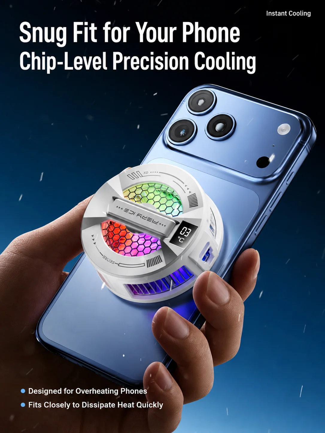 NEW TL181 Pro Mobile Cooler 10W Magnetic/Back-clip Ice Cooling Radiator Digital Display RGB Light Gaming Temperature Control