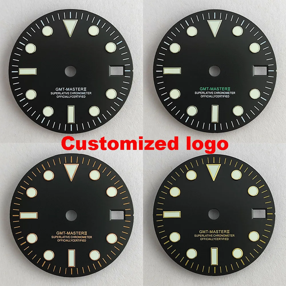 NH34 watch dial GMT red blue green NH34 dial suitable for NH34 movement watch accessories
