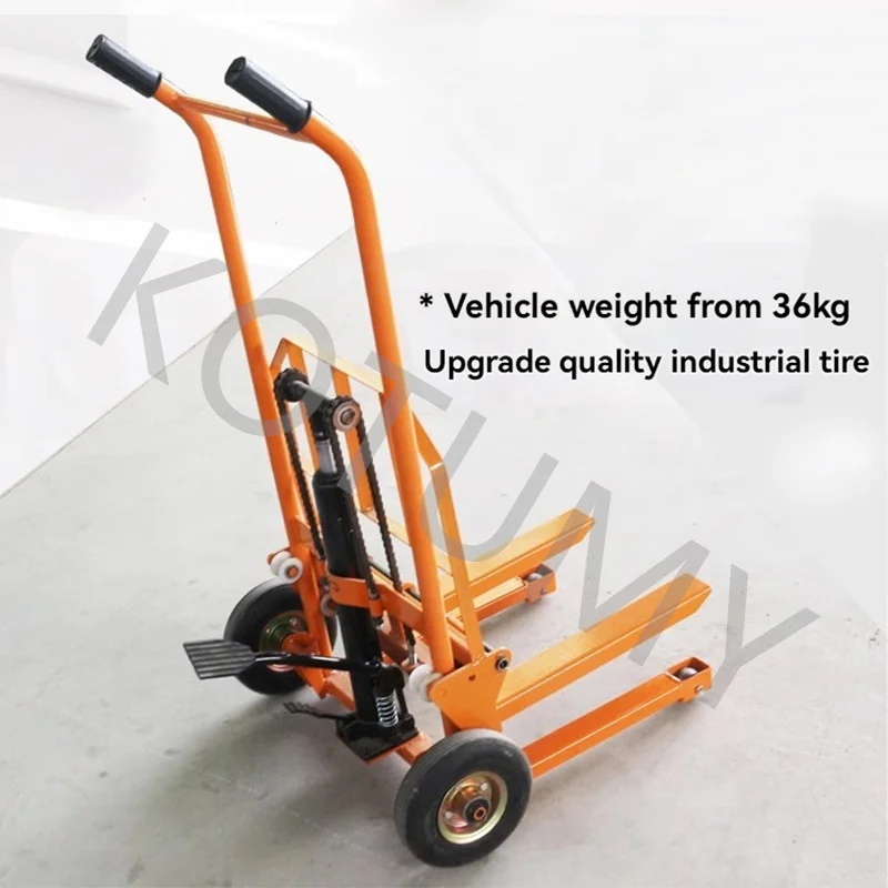 Portable Manual Handling Stacker Light Small Household Lift Loading And Unloading Truck Foldable Forklift,Hydraulic Unloading