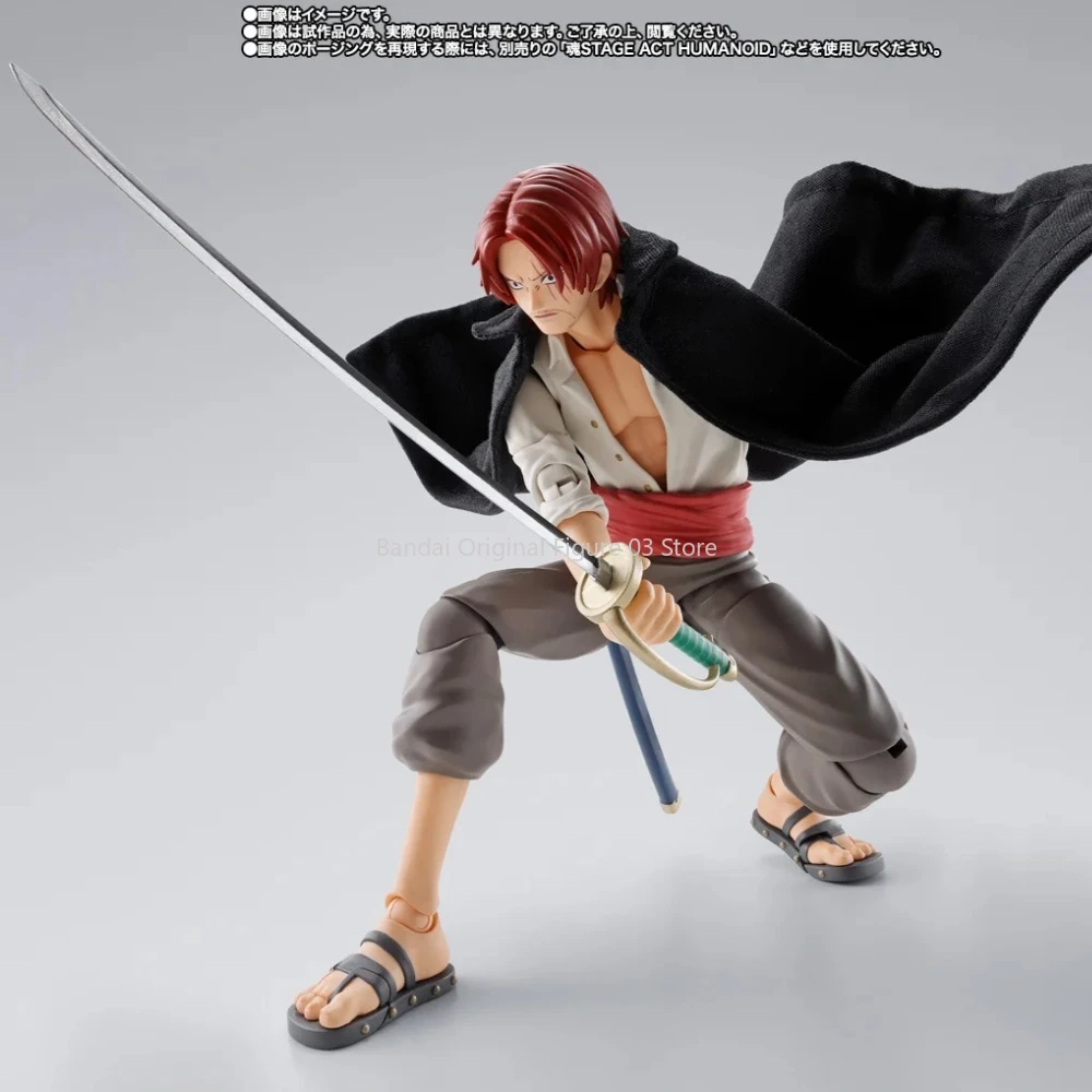 Original BANDAI S.H.Figuarts One Piece Shanks ลิง D Luffy อะนิเมะรูปของเล่น SHF PVC Collection Action ตุ๊กตาตุ๊กตา