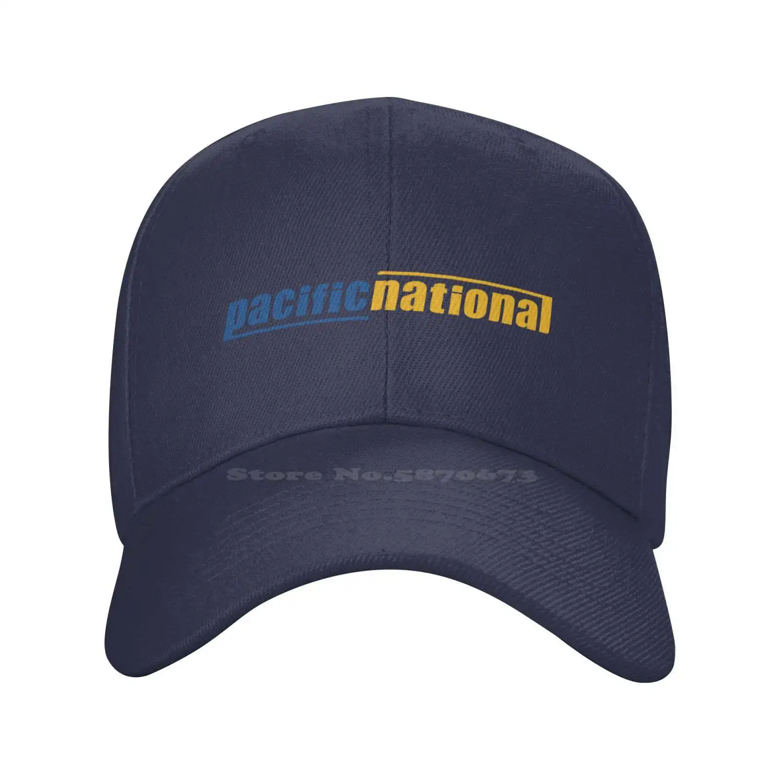 Pacific National Logo Print Graphic Casual Denim cap Knitted hat Baseball cap