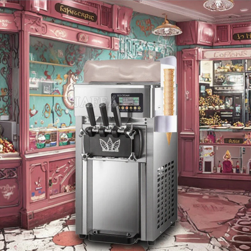 Commercial Three Flavors Ice Cream Machine Desktop Small Three-color Soft Ice Cream Making Machine