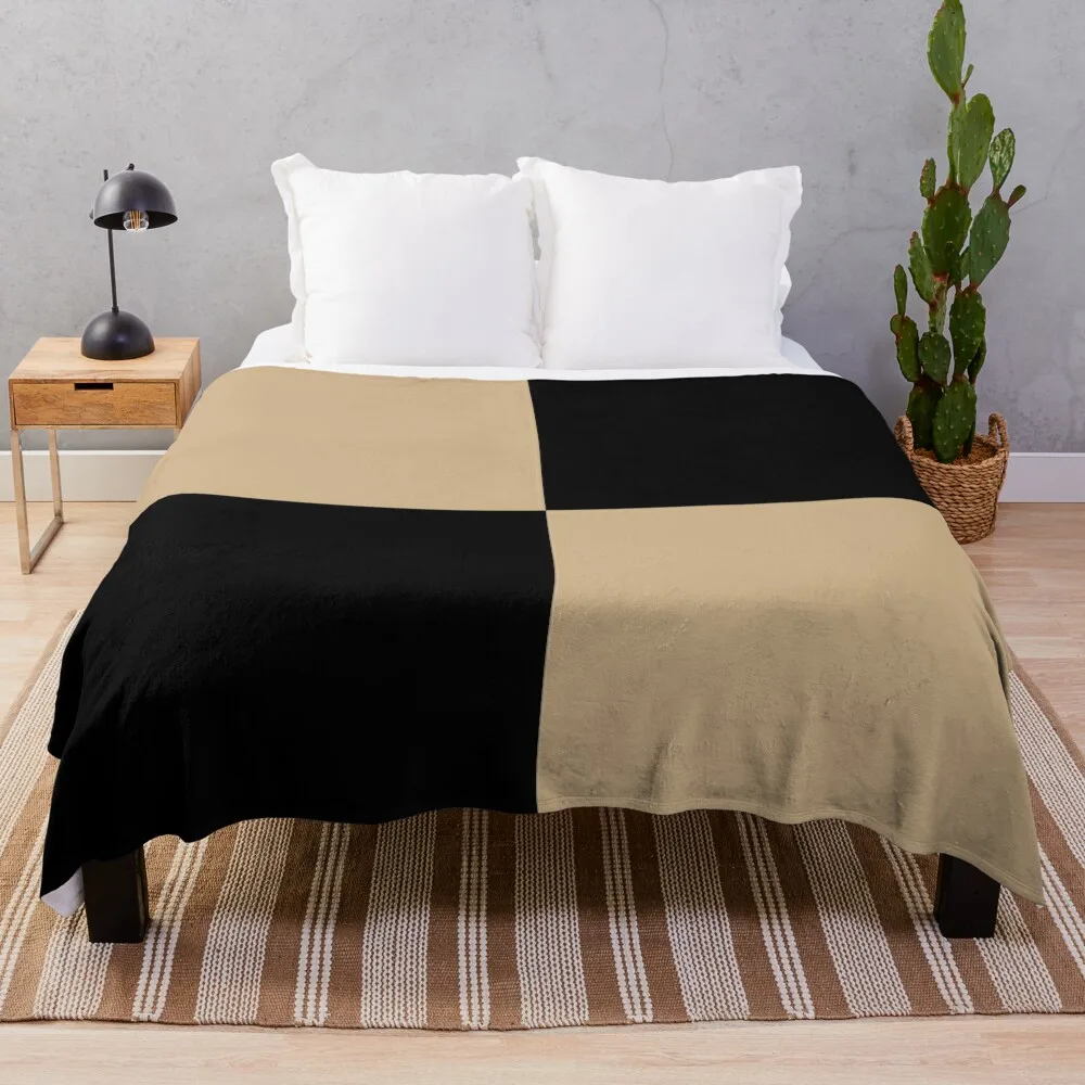 

Quarters - Black and Tan Brown Throw Blanket Travel christmas gifts Thermals For Travel Blankets