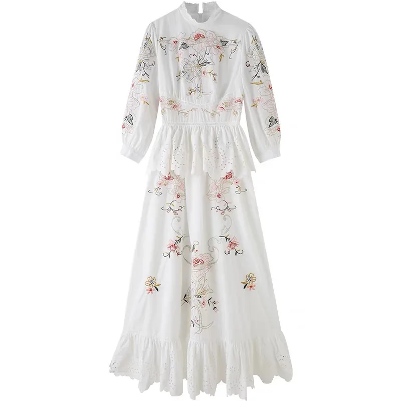 

Яркое австралийское ретро-платье с вышивкой, приталенное, с высокой талией, А-силуэт, для весны, лета и осени, женское