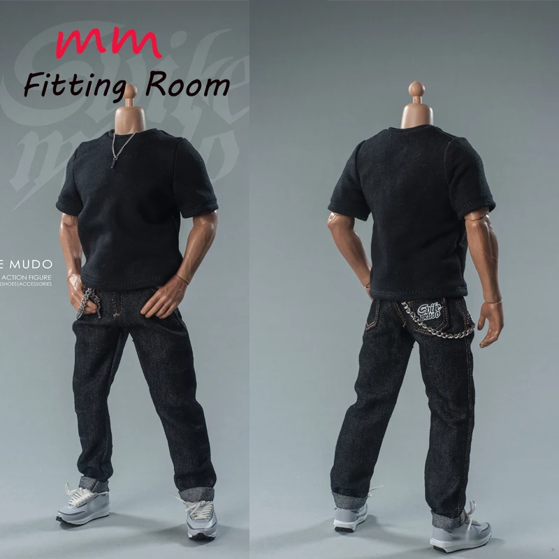 

Одежда для мужских кукол в масштабе 1/6, рваные джинсы для 12-дюймовой фигурки куклы TBLeague JIAOU