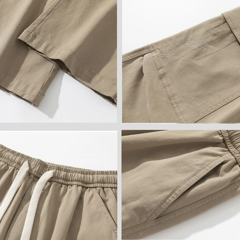 Otoño nuevos pantalones Cargo de pierna ancha con bolsillo pantalones de hombre neutros sueltos informales de algodón rectos pantalones de moda al aire libre talla grande 8xl